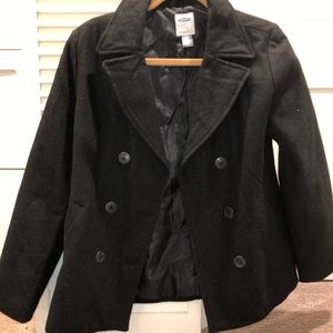 Black peacoat